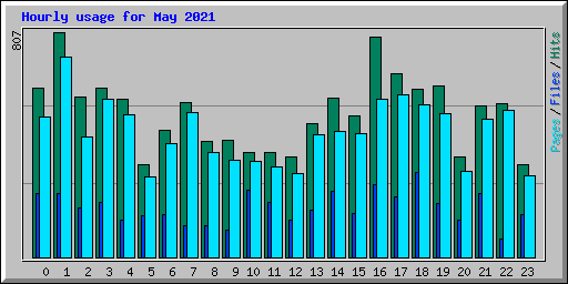 Hourly usage for May 2021