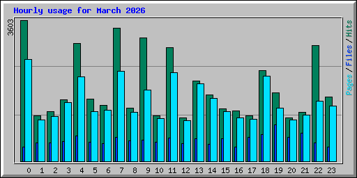 Hourly usage for March 2026